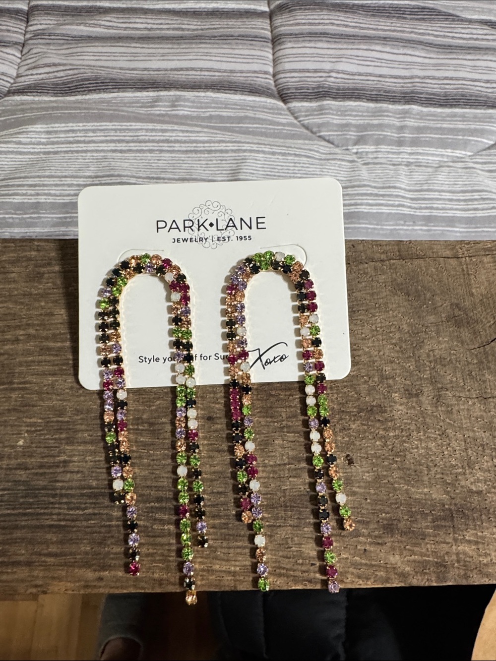 Park Lane Paradise Multicolor Crystal Linear Drop Earrings